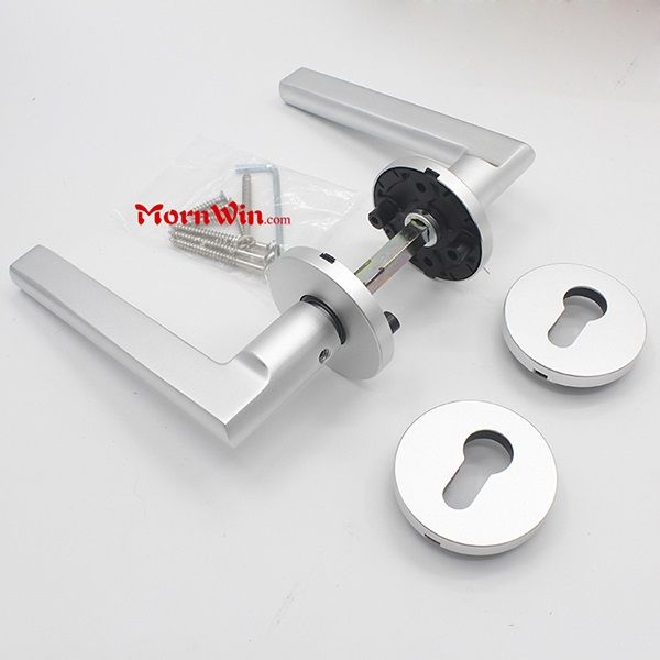 Hot sale simple round escutcheon aluminum door lever handle