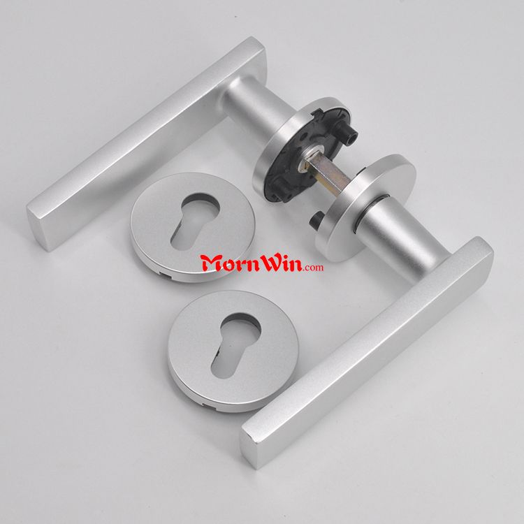 SGS certificated aluminum square rosette door lever handle