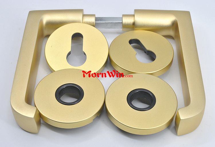 entrance door factory supply gold plate aluminum door lever handle suit for sliding door