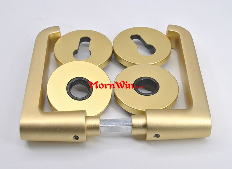 entrance door factory supply gold plate aluminum door lever handle suit for sliding door