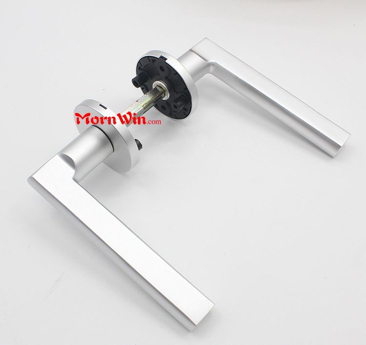 Hot sale simple round escutcheon aluminum door lever handle