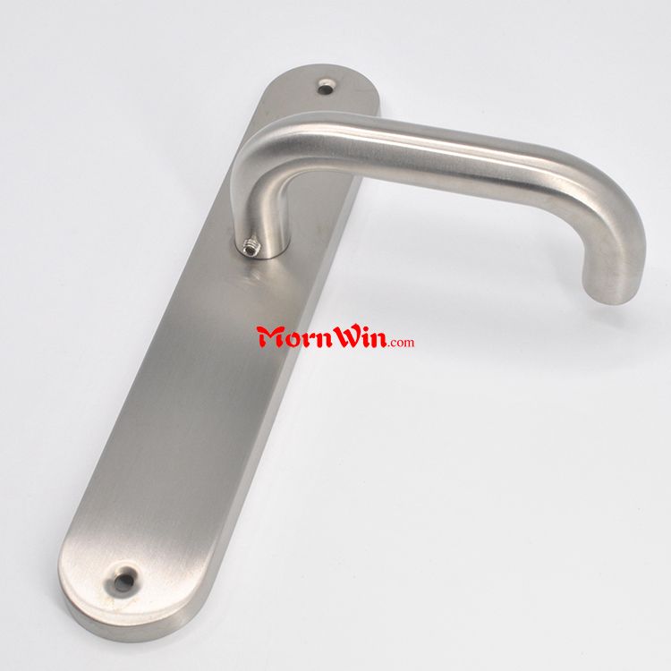 Stainless Steel Security Lever Door Window Handle On Plate