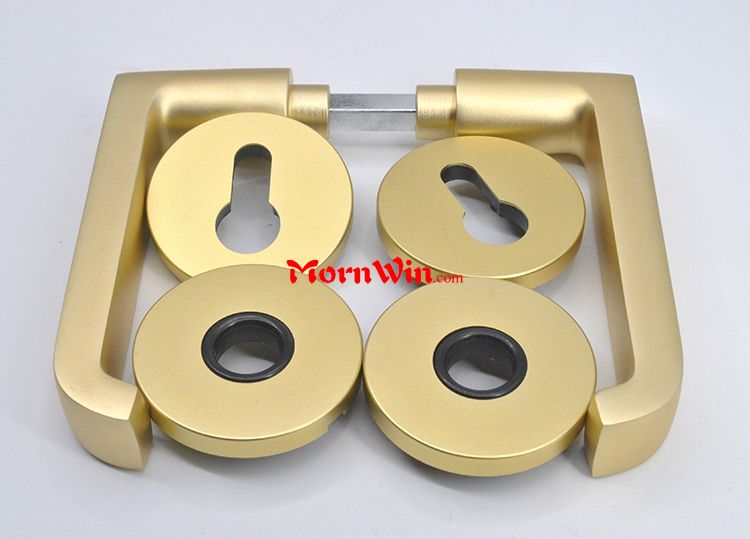 entrance door factory supply gold plate aluminum door lever handle suit for sliding door