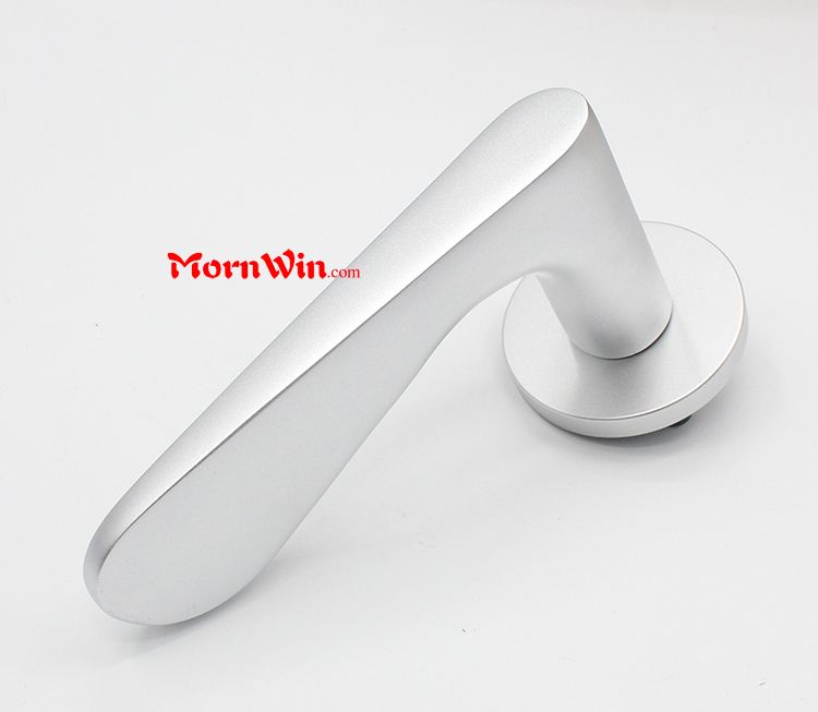 Aluminium Straight Lever Rose Door Handles For Entry Door