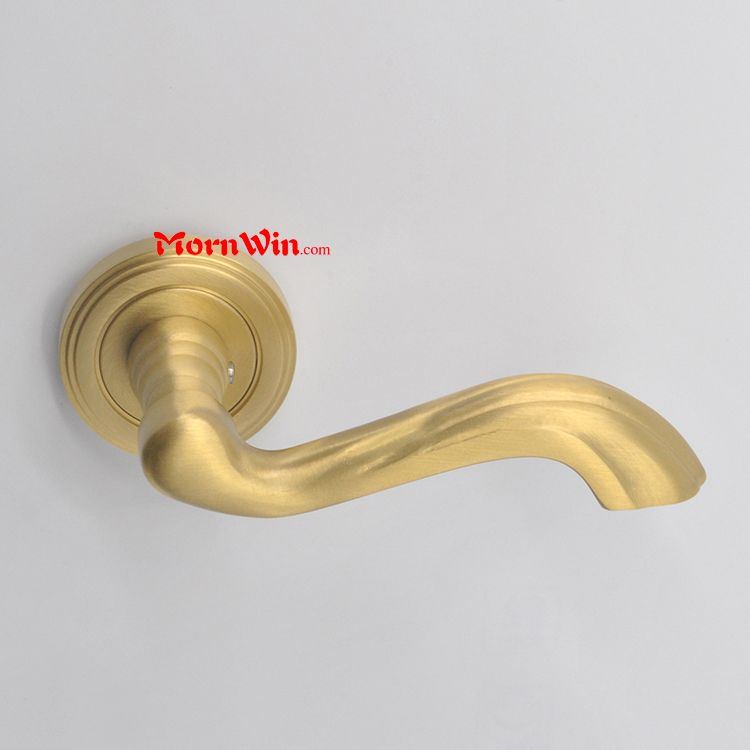 Brass Plated doors accessories fancy lever door pull handle