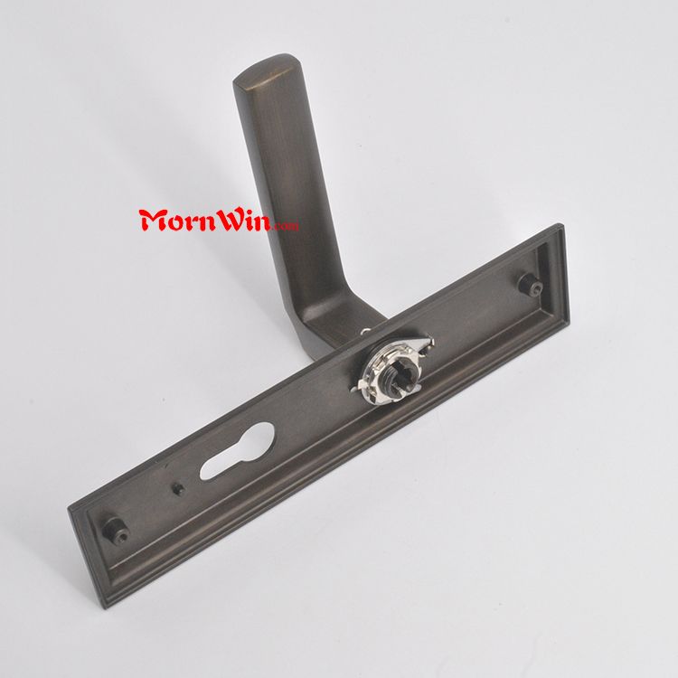 Best selling Traditional Solid Brass Door Lever Handle on Back Plate
