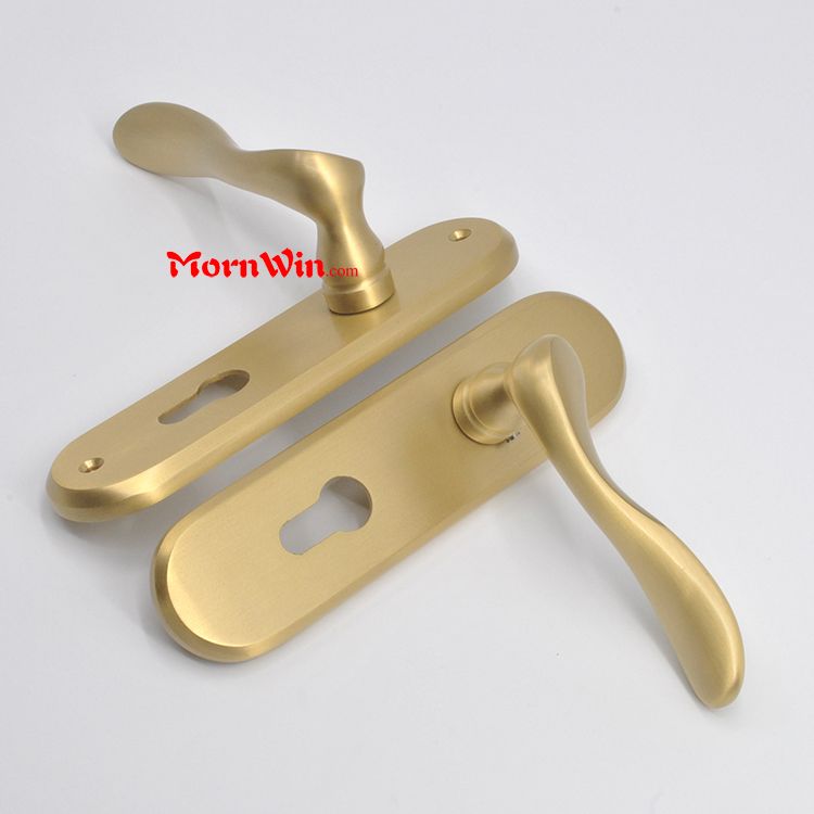 pure brass internal door lock lever handle for main door
