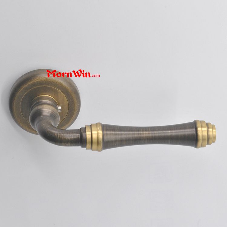 China Factory Price Solid Round Rose Door Handles brass Door Handles