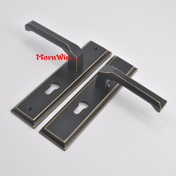 High quality Brass KB lever door handle on plate,door plate