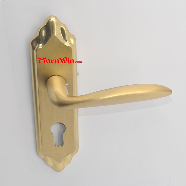 Brass Reeded Lever Door Handle