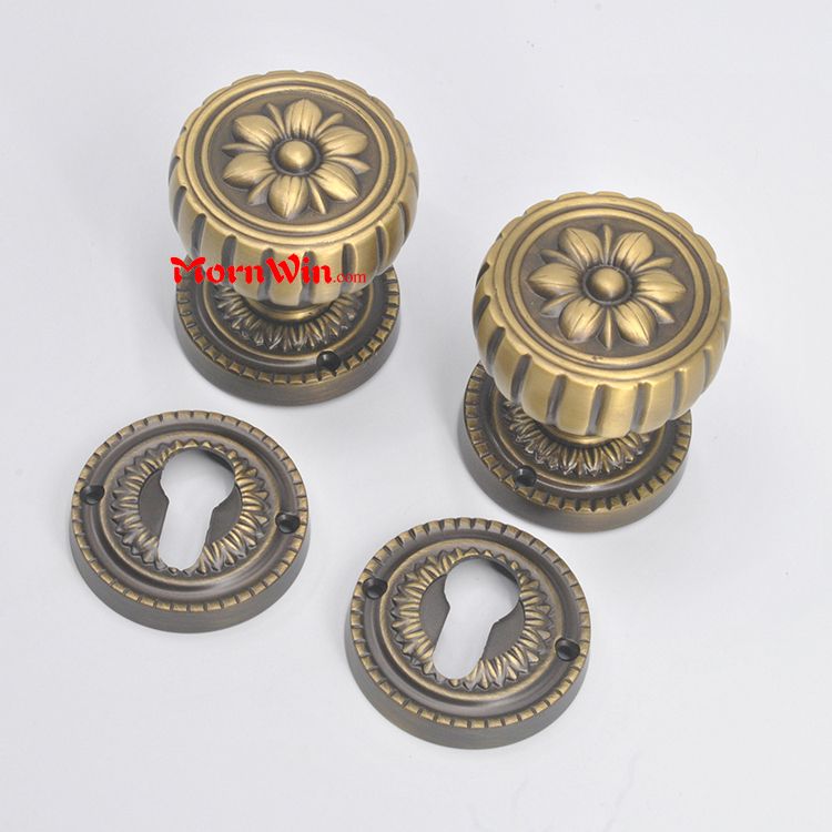 Classical european design round knob door lever for passage door