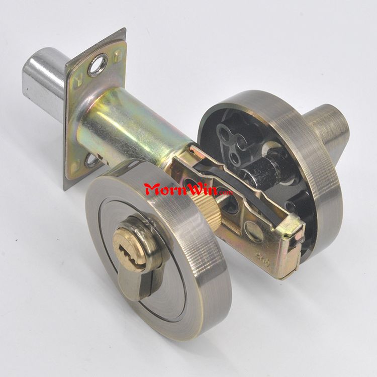 Top quality zinc alloy square deadbolt door lock brass cylinder and brass keys stainless steel double lockset