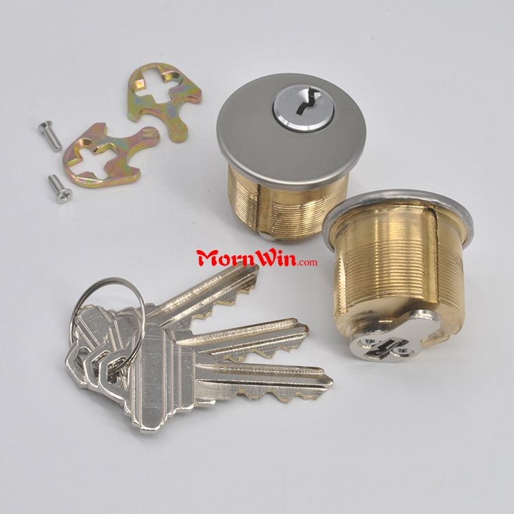 High Security Satin Chrome Quality Brass Rounded Door Mortise Lock Cylinder