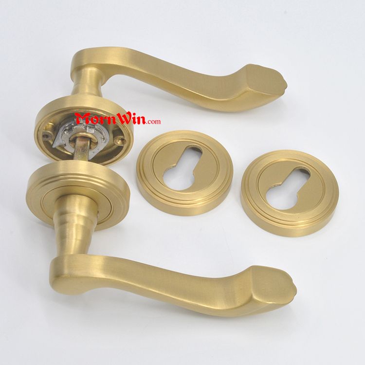 Brass Plated doors accessories fancy lever door pull handle