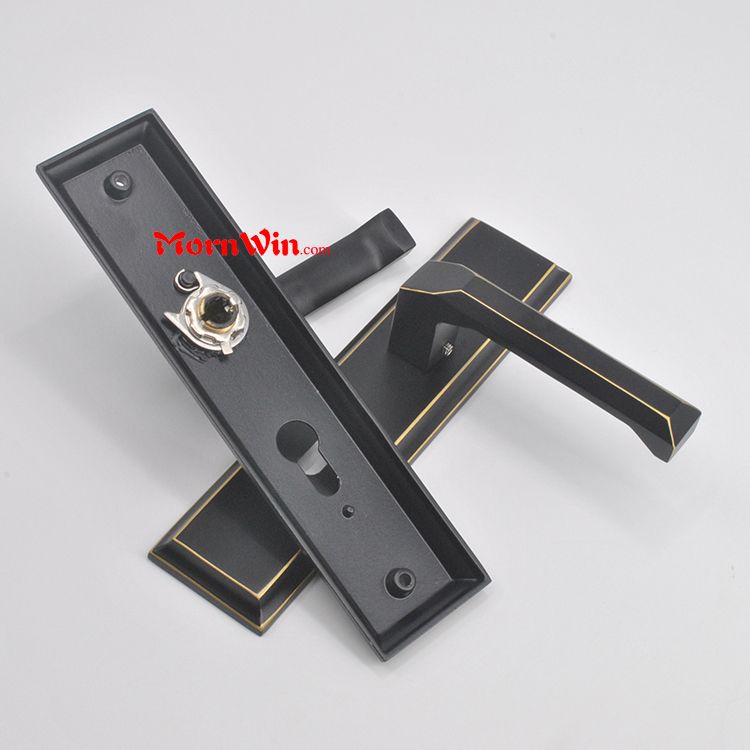 High quality Brass KB lever door handle on plate,door plate