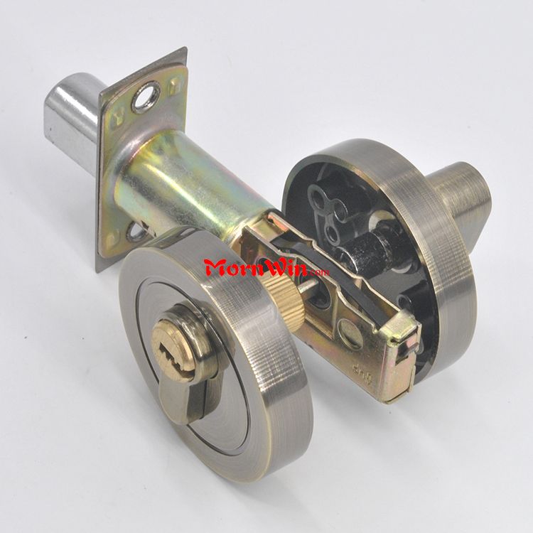 Top quality zinc alloy square deadbolt door lock brass cylinder and brass keys stainless steel double lockset