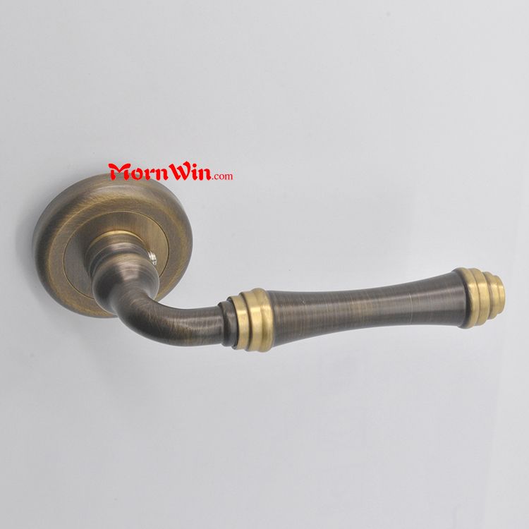 China Factory Price Solid Round Rose Door Handles brass Door Handles