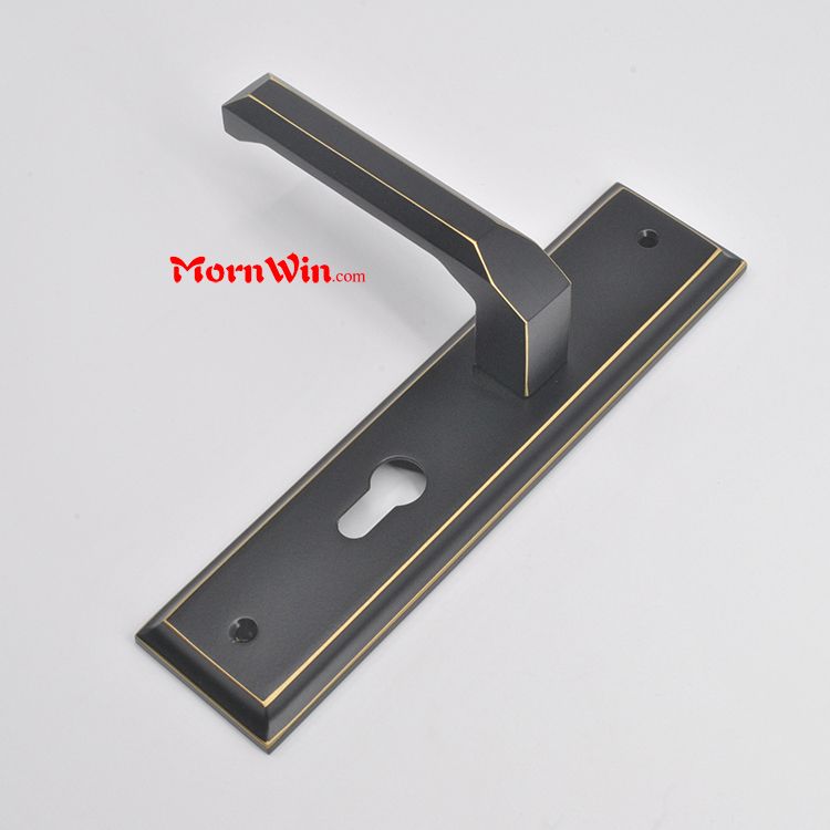 High quality Brass KB lever door handle on plate,door plate