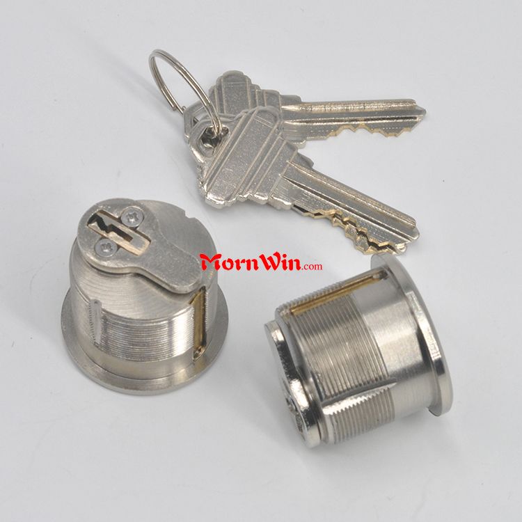 High Security Brass Plated Quality Brass Rounded Mortise Door Lock Cylinder