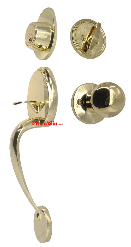 American Style Zinc Alloy Grip Handle Lock For Exterior Door