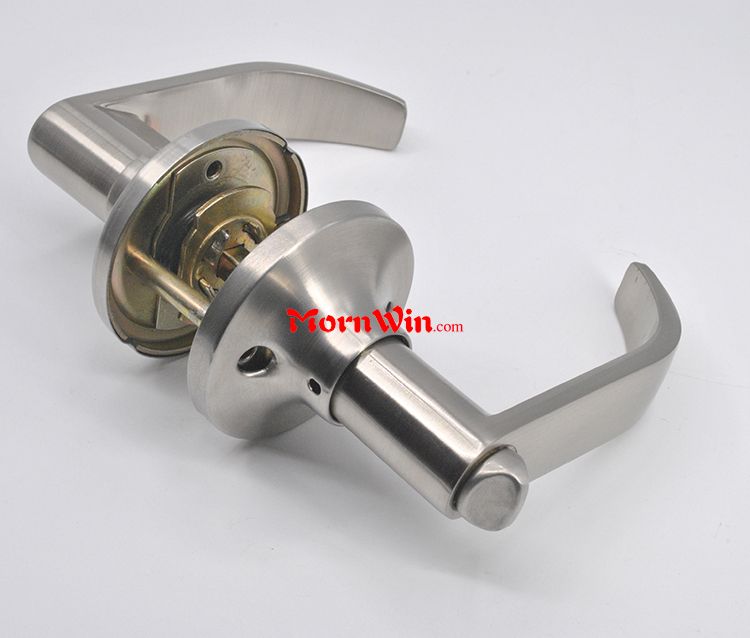 Door wave lever lockset,satin nickel interior tubular lock tubular lockset double sided door handle lock