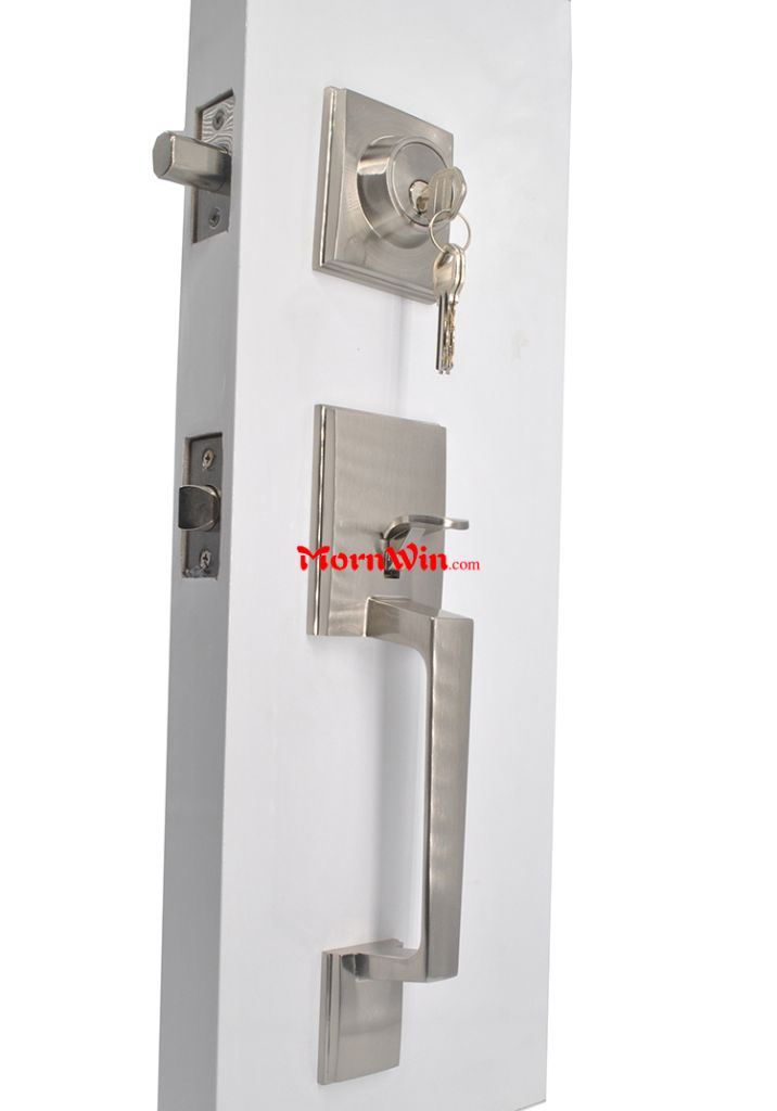 Italy door lock,Antique Brass keyed grip handle set lock
