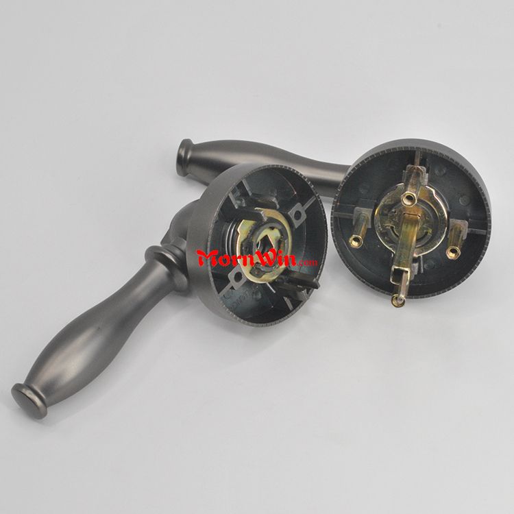 black zinc alloy passage door lever tubular lock