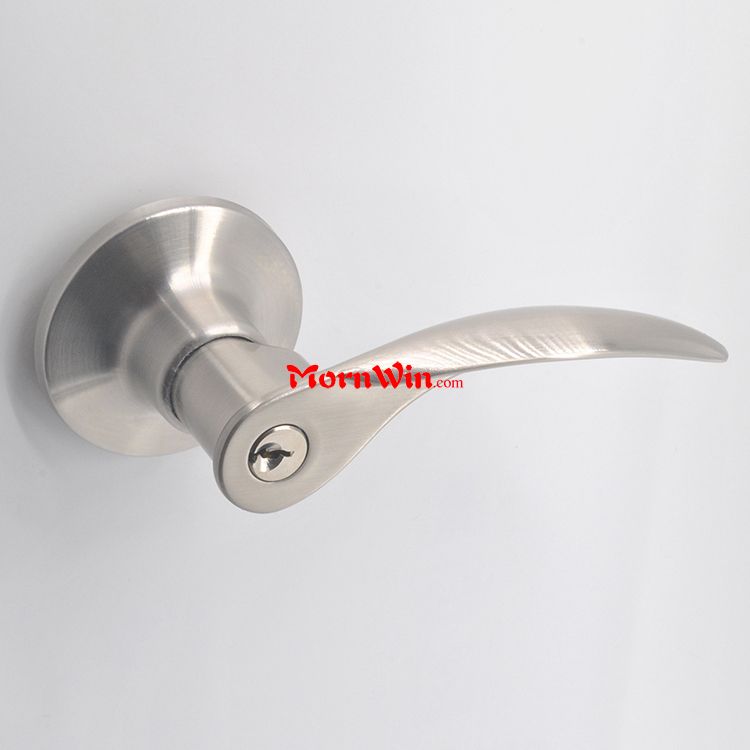 America and Canada stainless steel wave like style lock bathroom lever handle tubular door