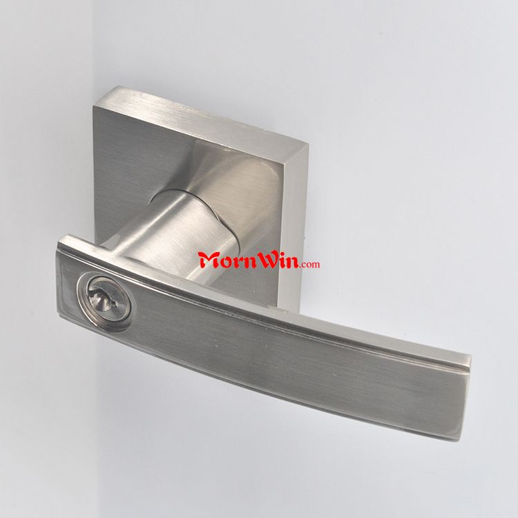 Zinc Alloy Bathroom Sliding Door Tubular Lever Handle Door Lock