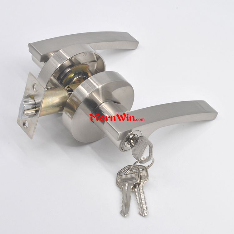 Heavy duty tubular square door handle lock zinc alloy entry safe lock