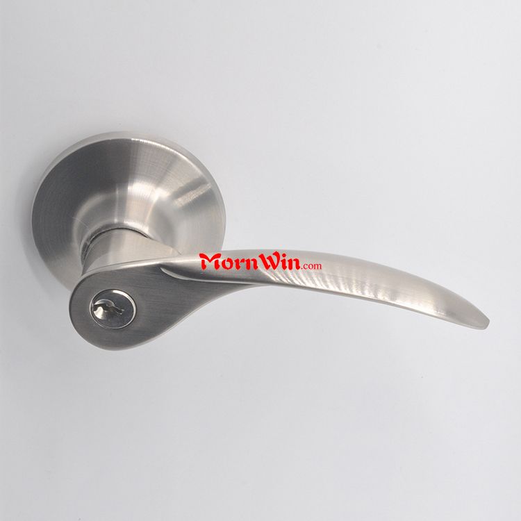 America and Canada stainless steel wave like style lock bathroom lever handle tubular door