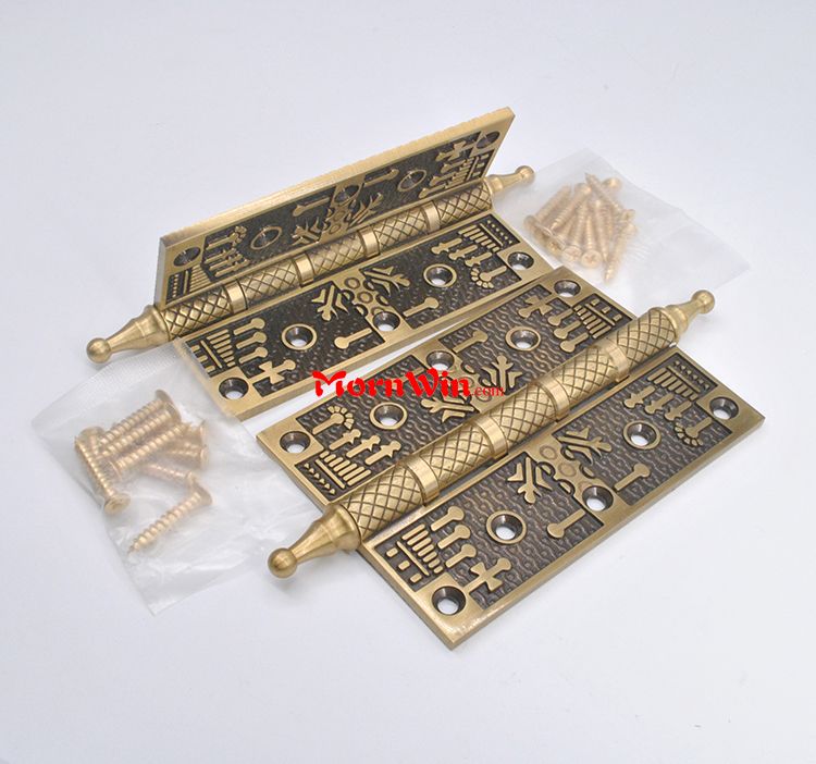 European Door Hinge 4 inch Solid Brass Hinge for Wooden Door 5 inch Mute Bearing Hinge