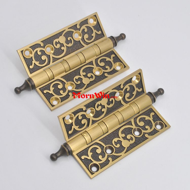 European Door Hinge 4 inch Solid Brass Hinge for Wooden Door 5 inch Mute Bearing Hinge