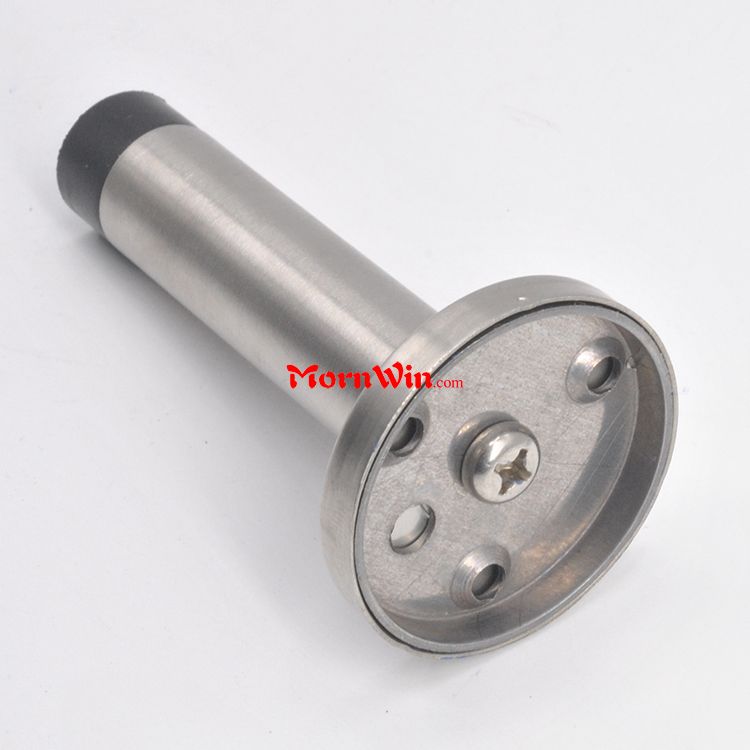 stainless steel door stopper with black rubble