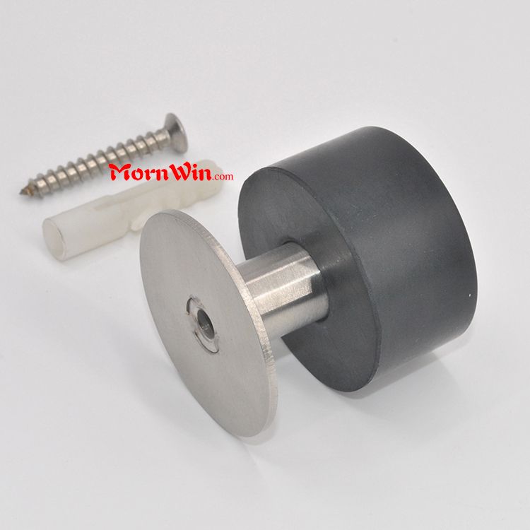 High Quality Stainless Steel Door Stopper with Black Rubber