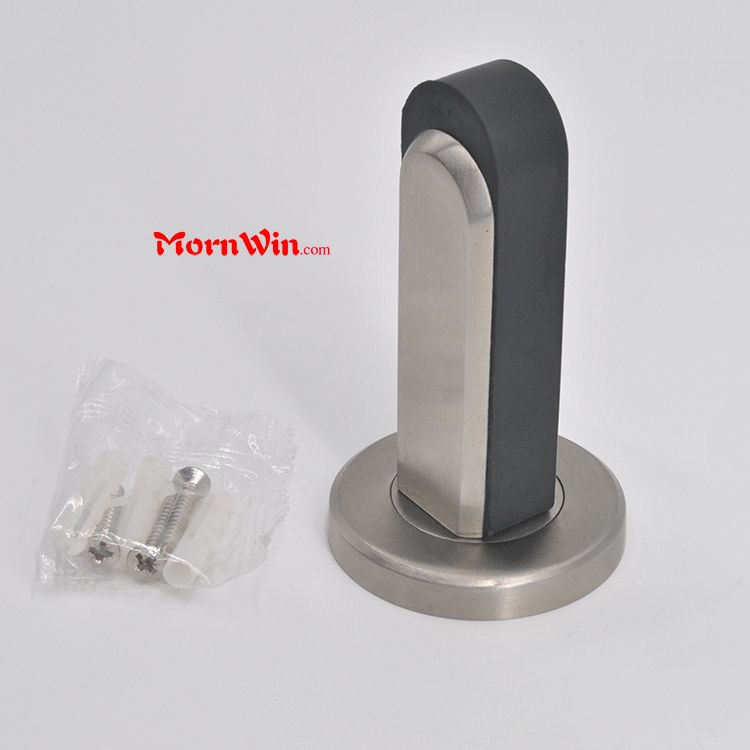 Popular stainless steel black rubber cap door stopper , sliding glass shower door stopper