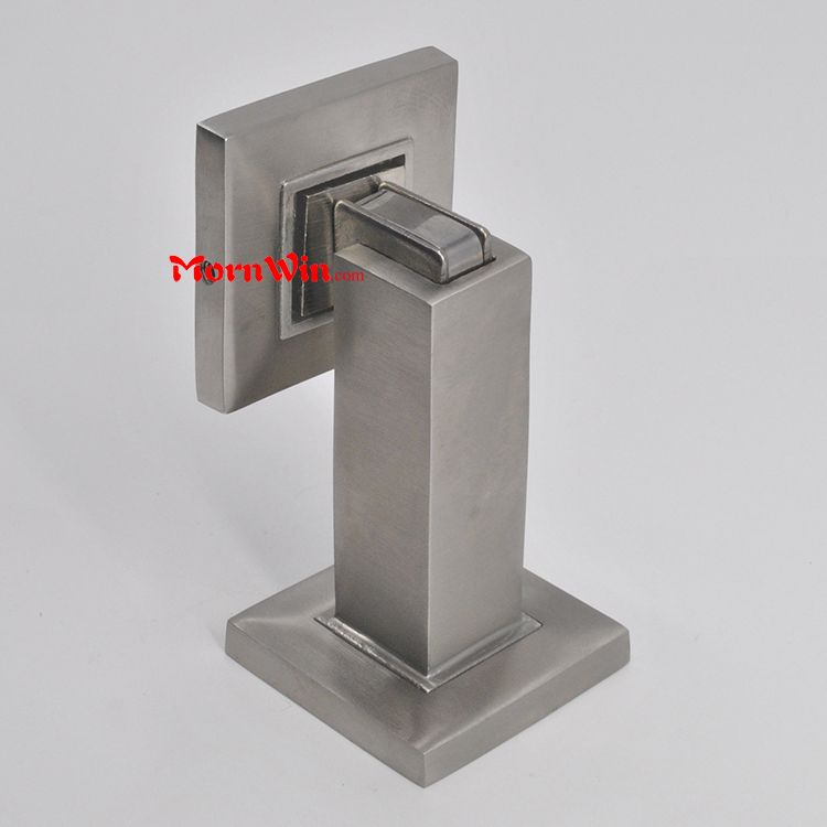 Square magnetic modern brushed satin chrome stainless steel super strong suction door stops stopper