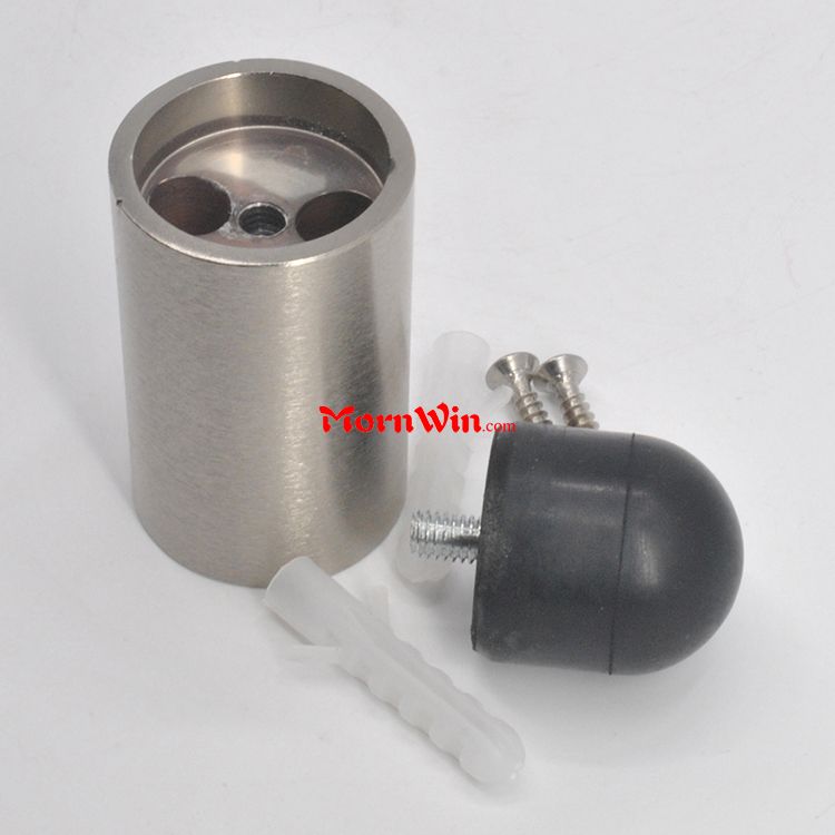 Heavy Duty Black Rubber Stainless Steel Door Stopper