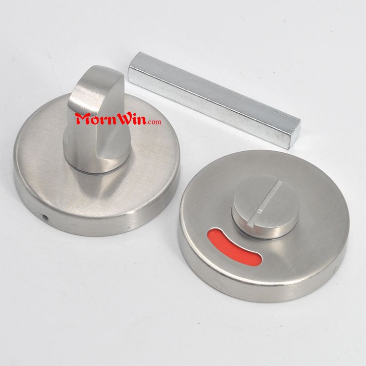 Stainless Steel Bathroom Hardware Fittings Toilet Cubicles Indicator WC Door Lock Thumb Turn Knob