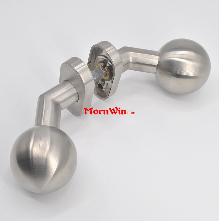 Stainless Steel Round Mortice Ball Door Knob with Oval Escutcheons