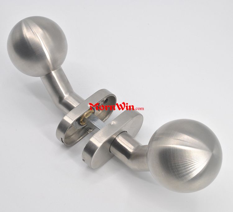 Stainless Steel Round Mortice Ball Door Knob with Oval Escutcheons