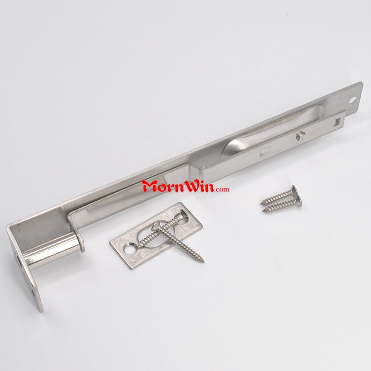 L type 304 Stainless steel 6 Inch Latch Lever Action Flush Slide Door Lock Bolt 25mm wide doorbolt