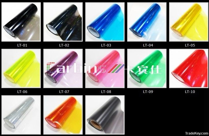 Car fog headlight sticker vinyl film, 0.3x10m car headlight color chang