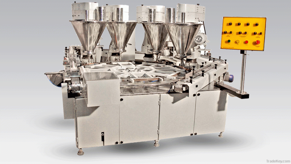 Automatic Four Head Powder Filling Machine- Servo Type