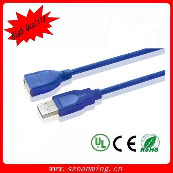BLUE usb extension cable with high quality AM-AF