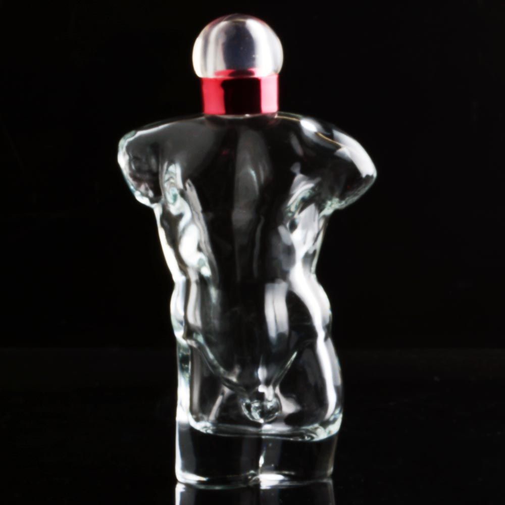 Man Body Glass Perfume Bottle with Plastic Cap Manufacture