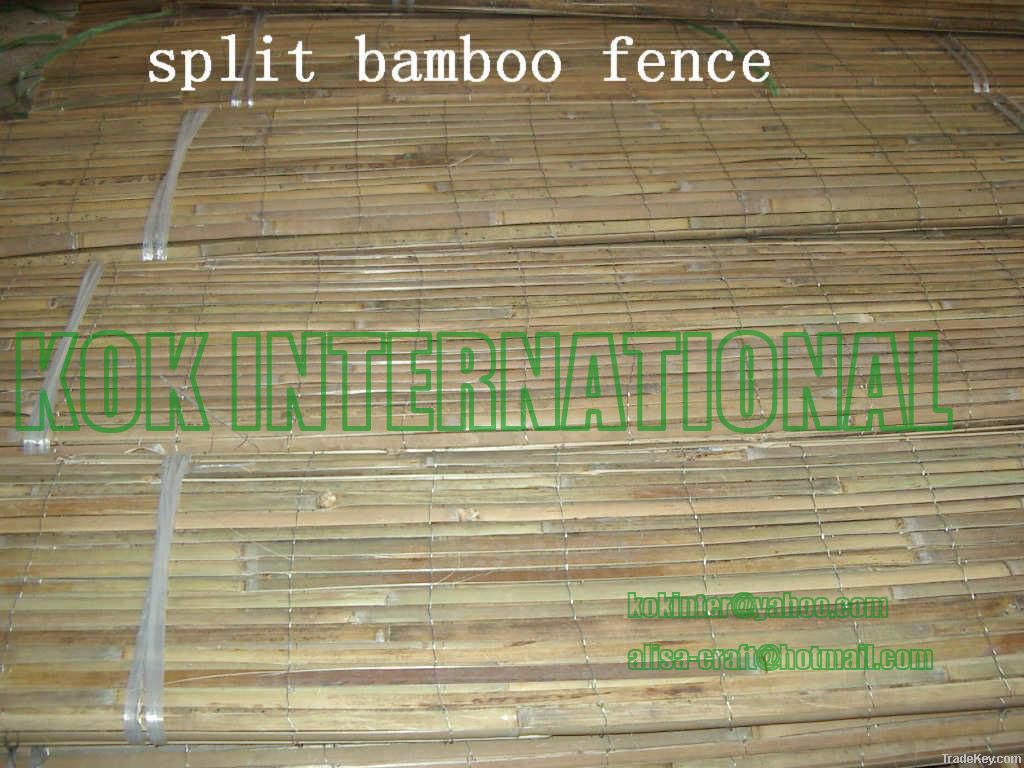 split bamboo fence