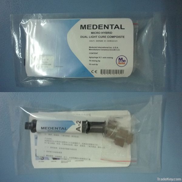 Medental dual light cure dental filling material