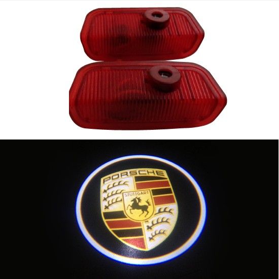 Car door LED Logo Emblem Shadow light For porsche