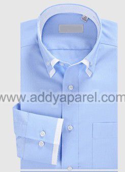 Men's Blue Double Collar Shirt